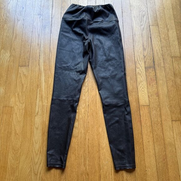 AllSaints Size 6 Bitter Brown Cora Leather Stretch Skinny Fit Ankle Leggings - Picture 10 of 16